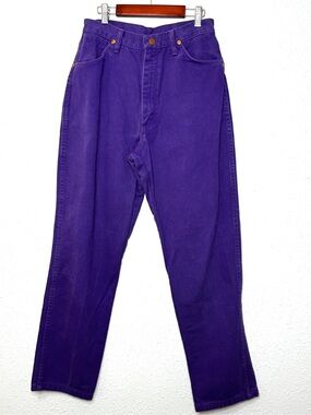 Vintage 90s Wranglers High Waisted Western Jeans Purple 12x29